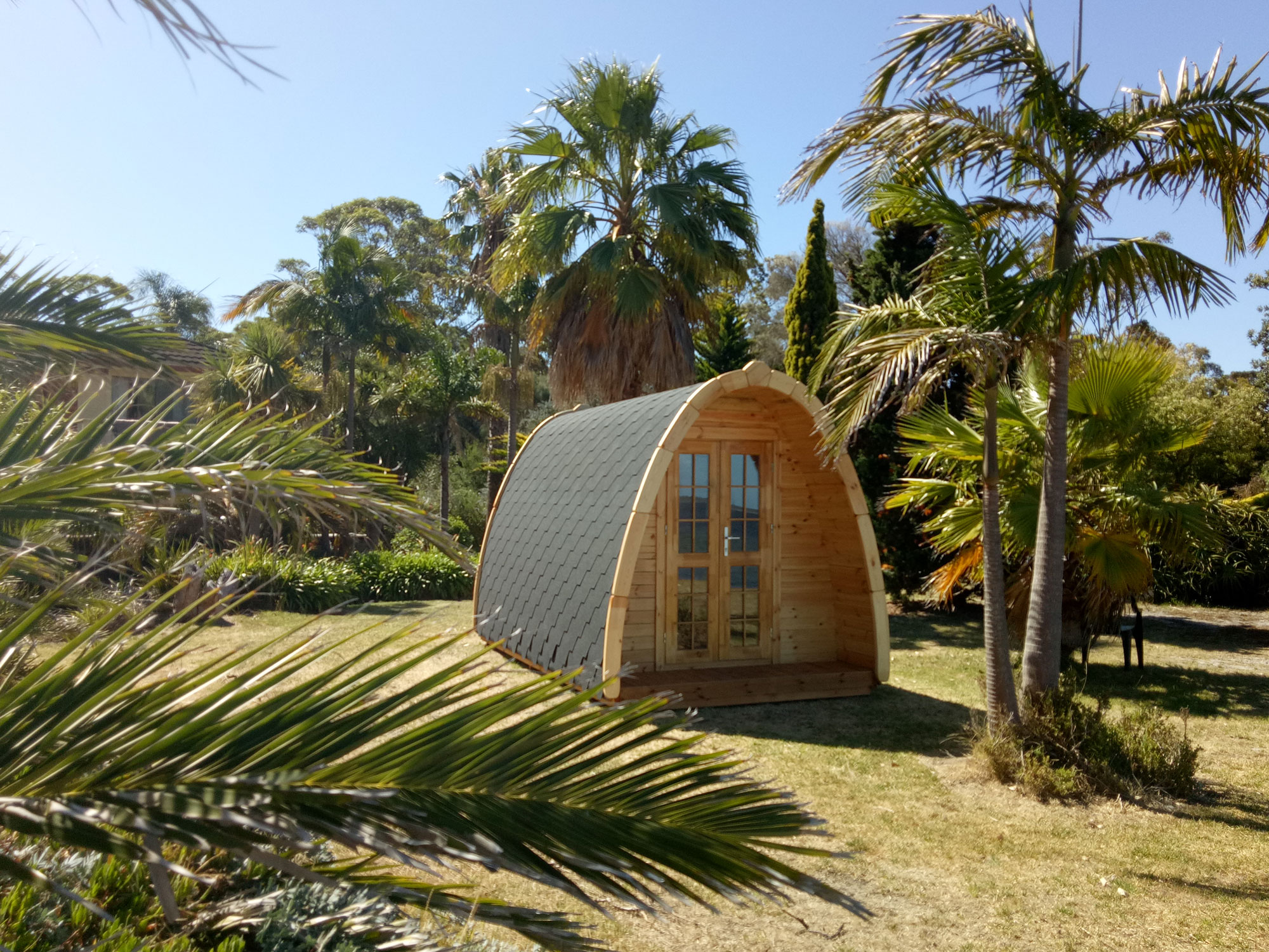 Pod sauna aan het strand